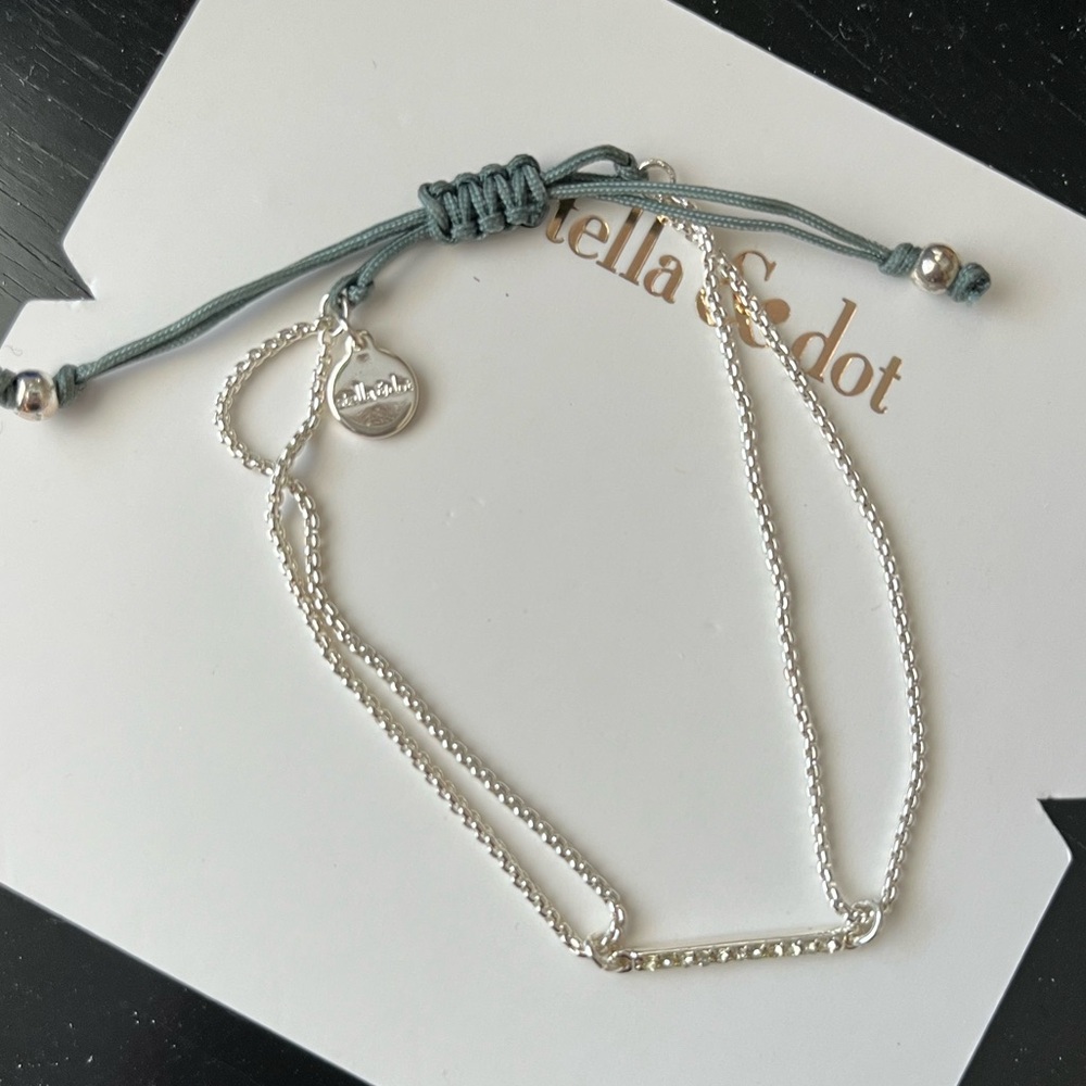 Stella & Dot Silver Pave Wishing Bracelet in silver